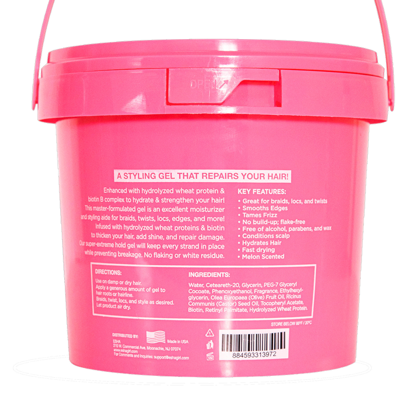 Esha Girl - Slick N Slay Professional Conditioning Shining Gel - Mild Mel: 16 oz