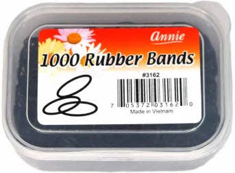 MI Hair Distribution - RUBBER BANDS BLACK - 1000 COUNT