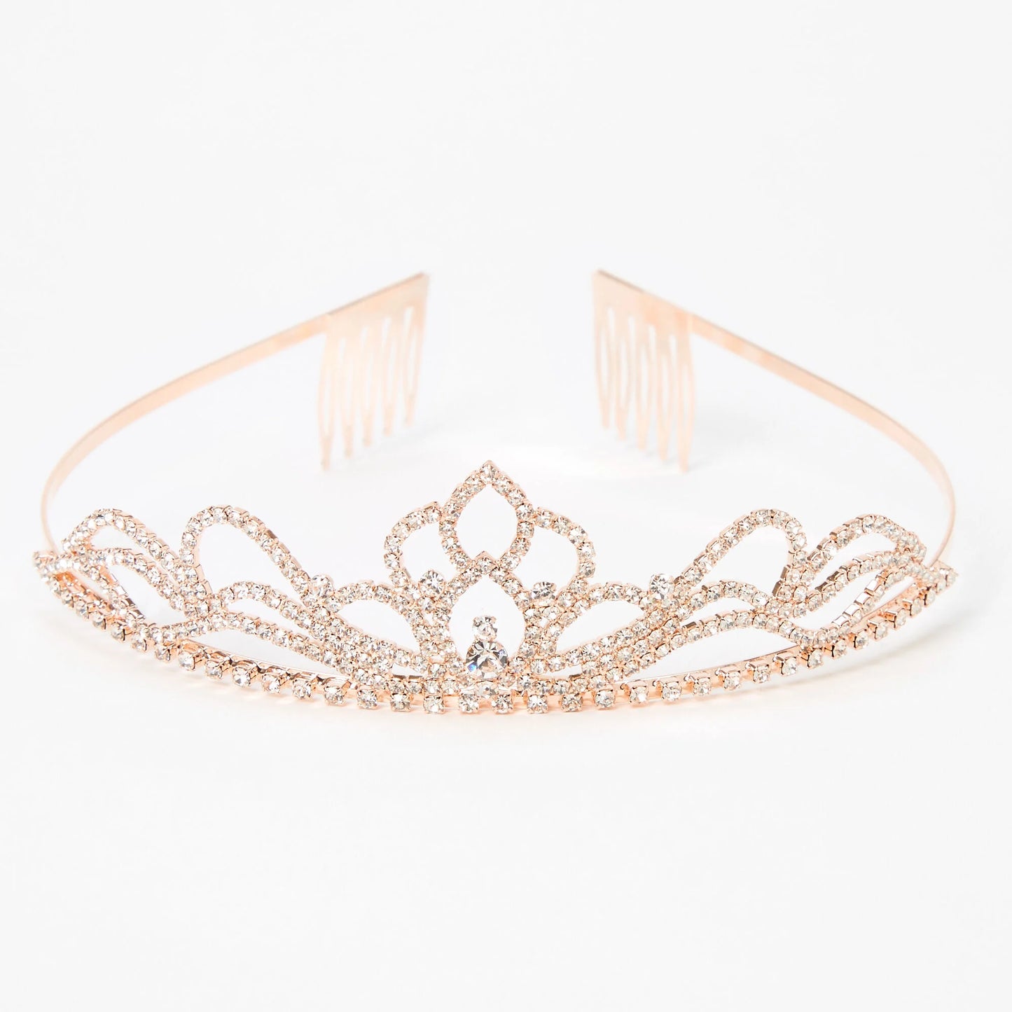 Medium Rhinestone Rosegold Tiara