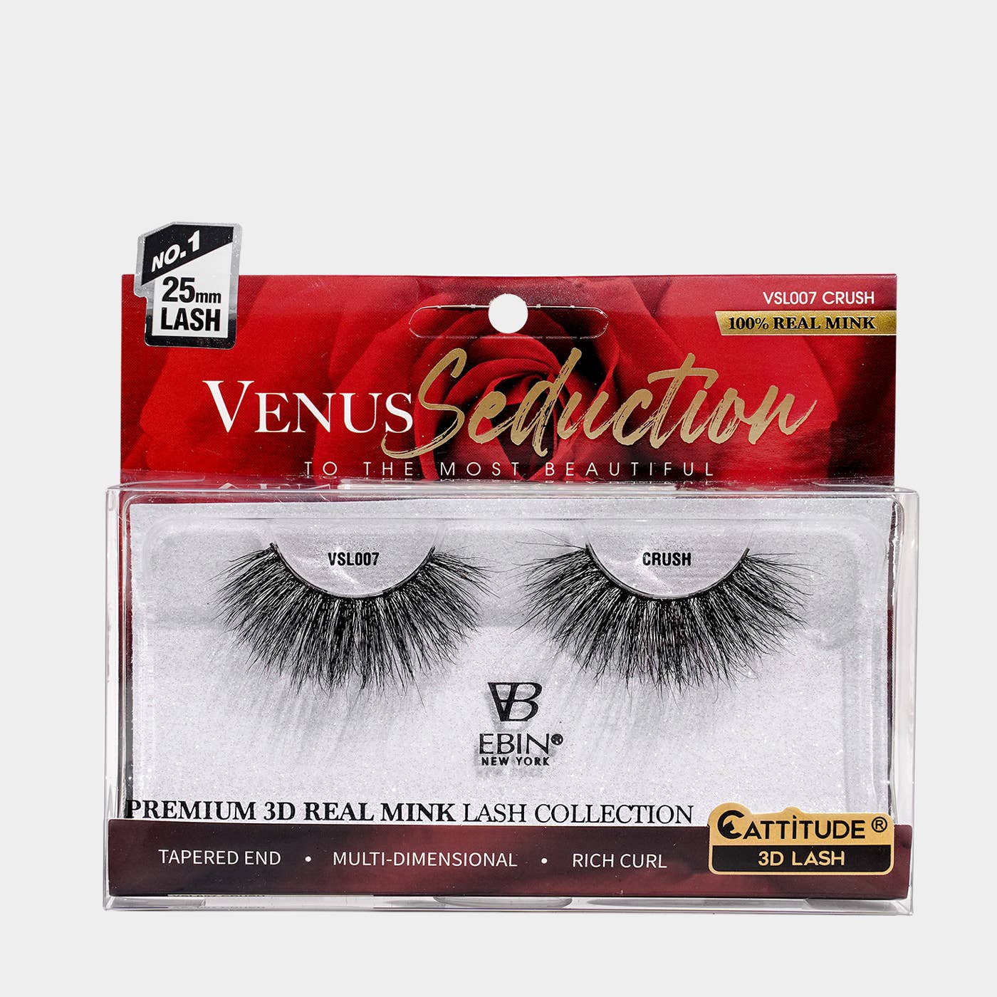 EBIN NEW YORK - Venus Seduction 25mm Real Mink 3D Lashes: Cherish