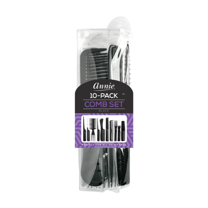 Annie - Annie Professional Comb Set 10Ct Black