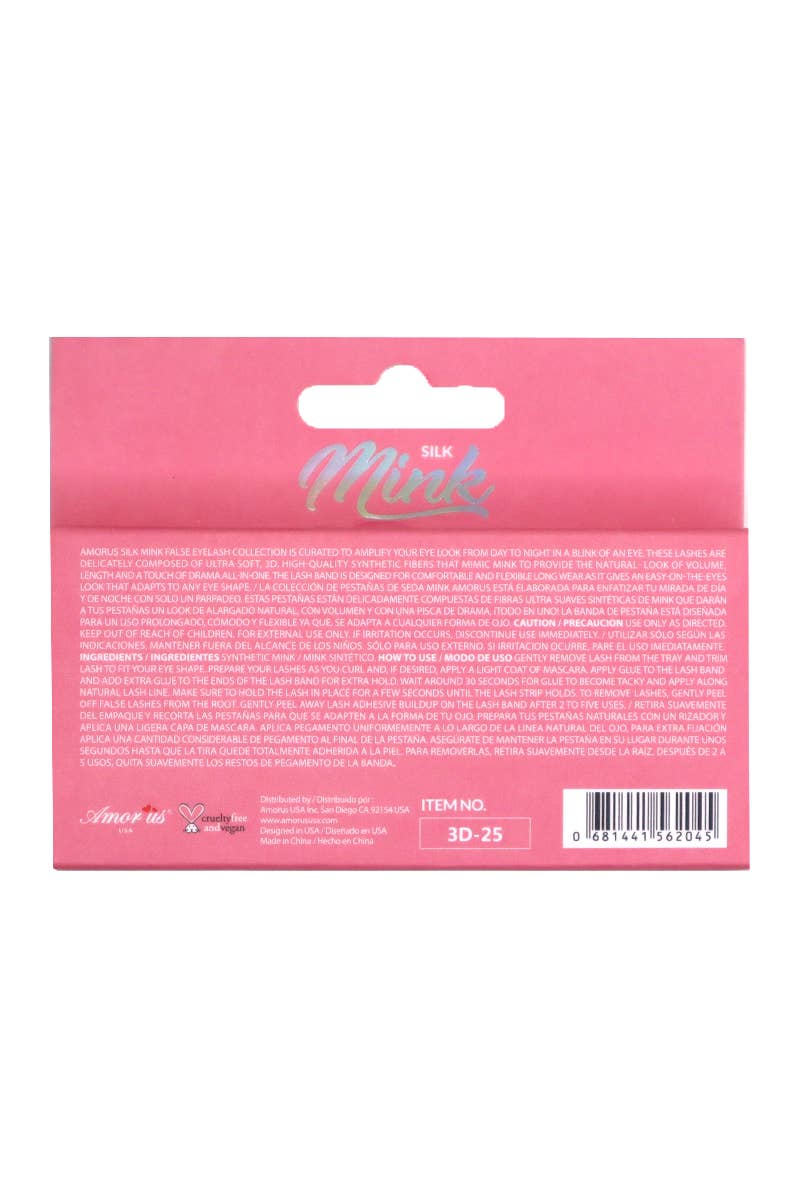 PINEAPPLE Beauty - AMORUS 3D-25 Silk Mink Volume Eyelashes - 12pcs