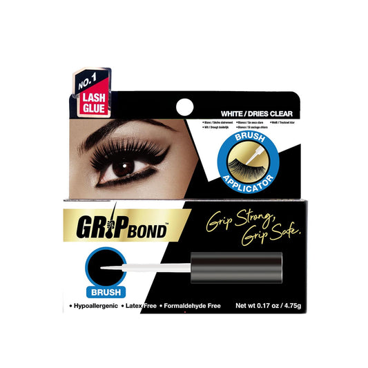 EBIN NEW YORK - GRIP BOND LATEX-FREE LASH ADHESIVE - WHITE / BRUSH