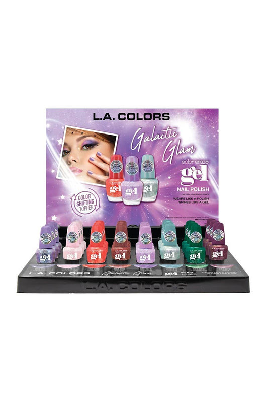 PINEAPPLE Beauty - LA Colors CLAC504 Galactic Glam Gel Nail Polish - 24pc