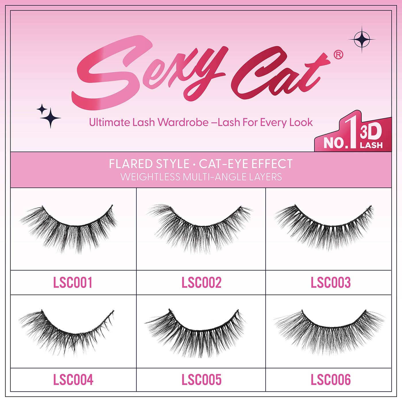 EBIN NEW YORK - CATTITUDE Lashes - Sexy Cat (001)