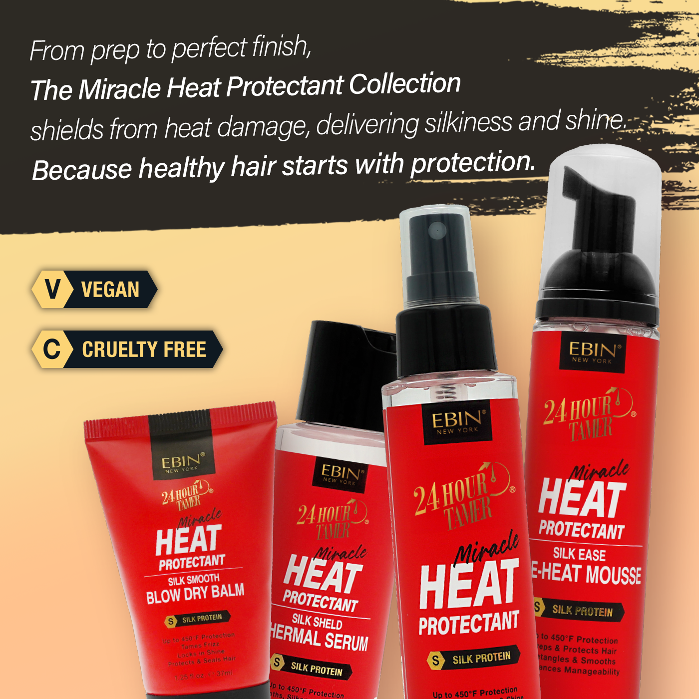 EBIN NEW YORK - 24 Hour Tamer Heat Protectant Silk Shield Thermal Serum