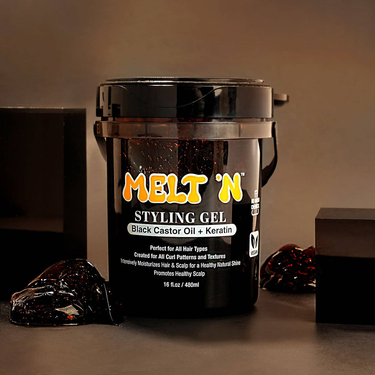 EBIN NEW YORK - MELT'N Styling Gel - Black Castor Oil + Keratin: 2423ml (82oz)