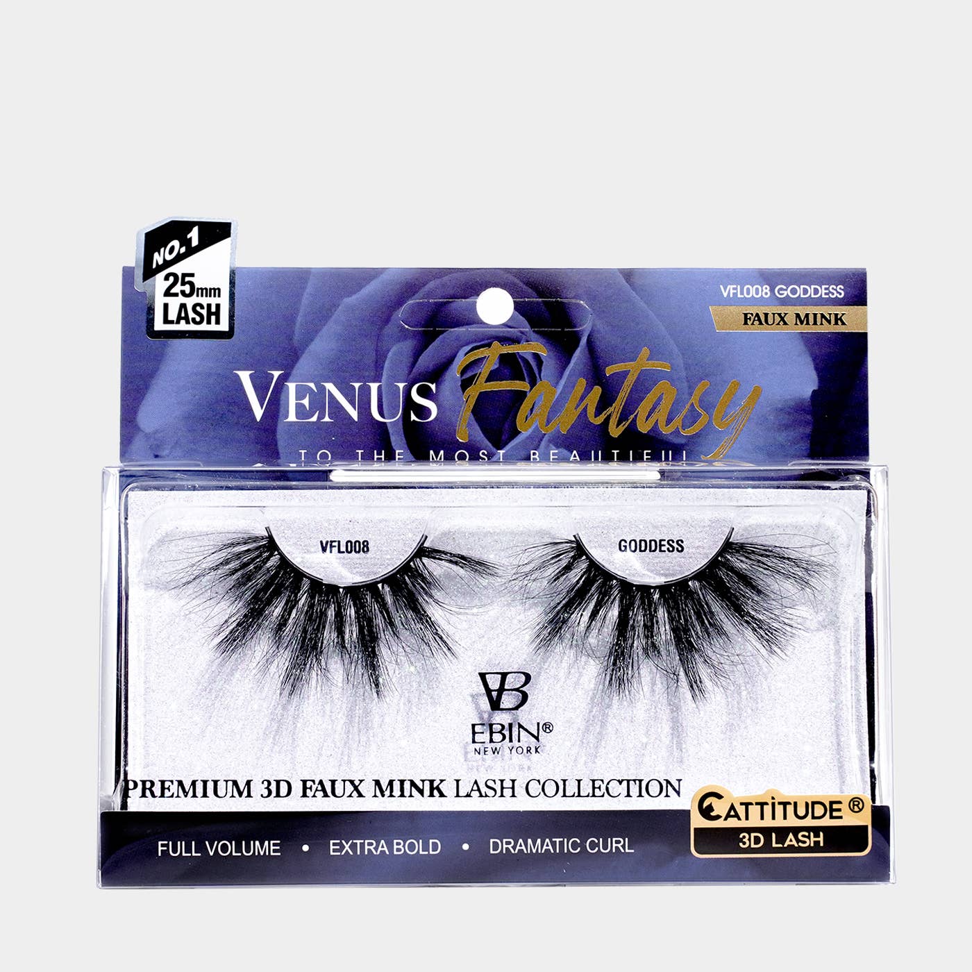 EBIN NEW YORK - Venus Fantasy 25mm Faux Mink 3D Lashes: Paradise