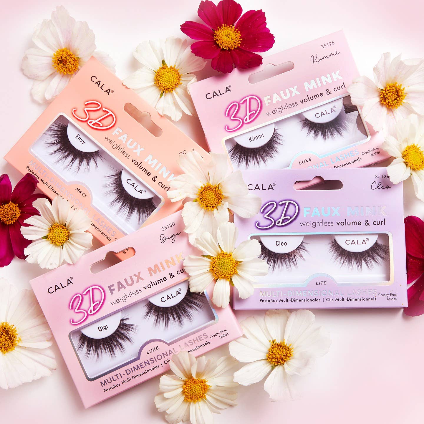 PINEAPPLE Beauty - CALA 35127 D-Vine 3D Faux Mink Volume & Curl Lashes - 12 pc