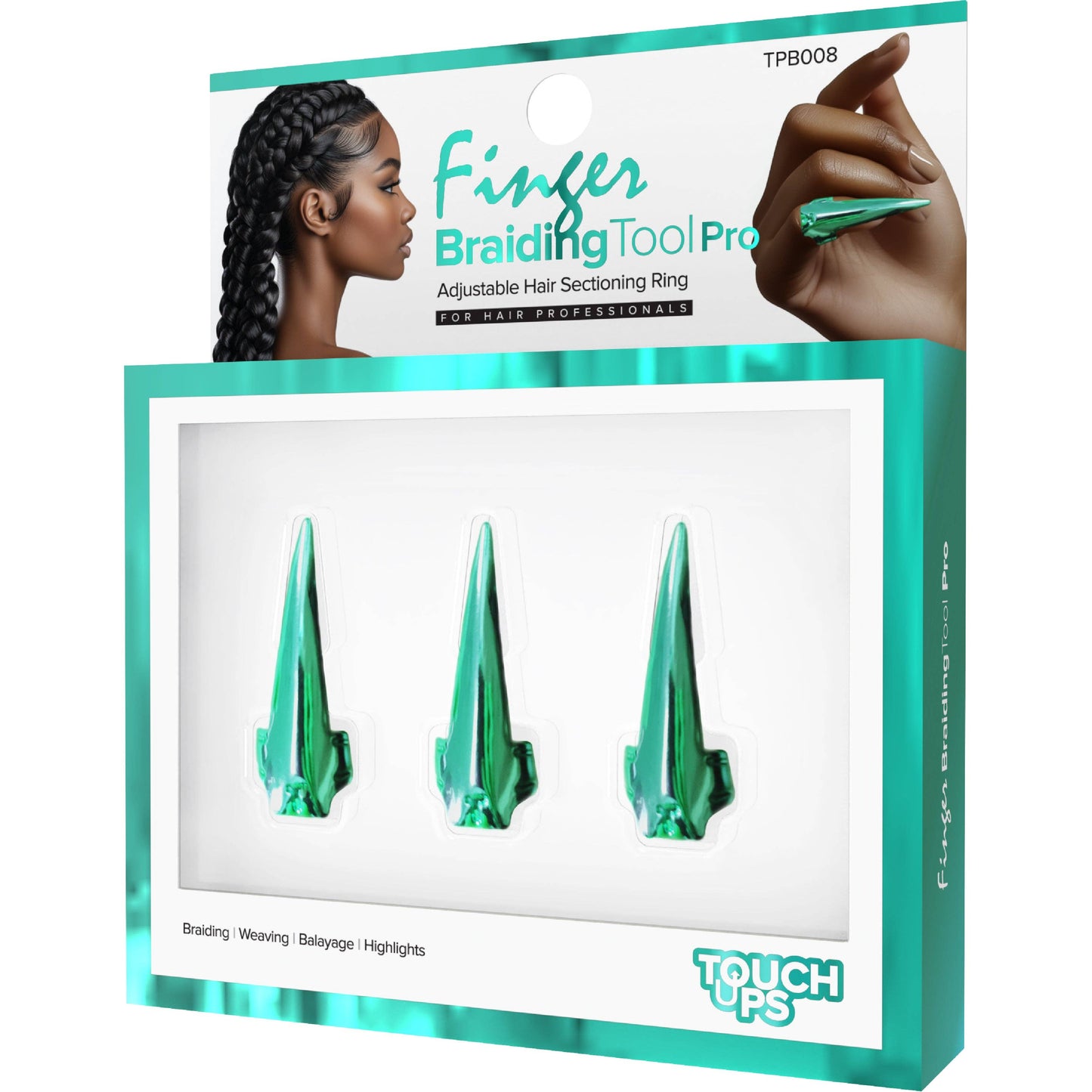 SM Beauty LLC - TouchUps - Finger Braiding Tool Pro: Gold / Single