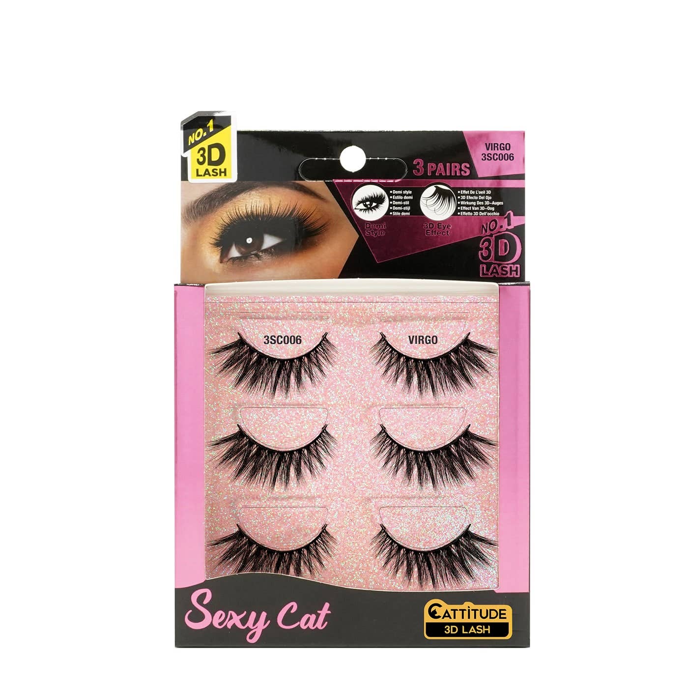 EBIN NEW YORK - Sexy Cat Lashes - 3 Pairs: Leo