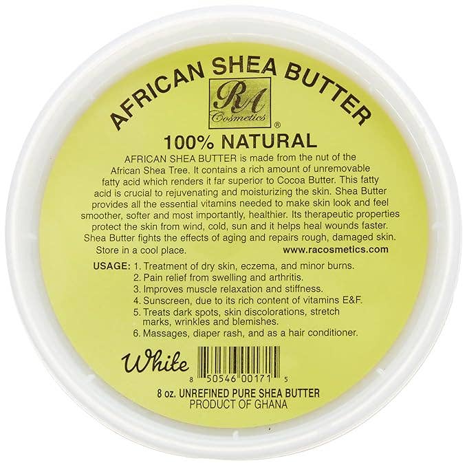 RA Cosmetics, LLC - 100% African Shea Butter White/Ivory 8 oz