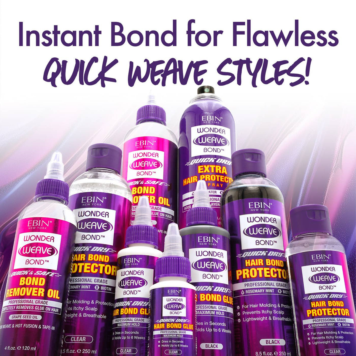 EBIN NEW YORK - Wonder Weave Bond Hair Bond Glue (Black): 2oz/60mL