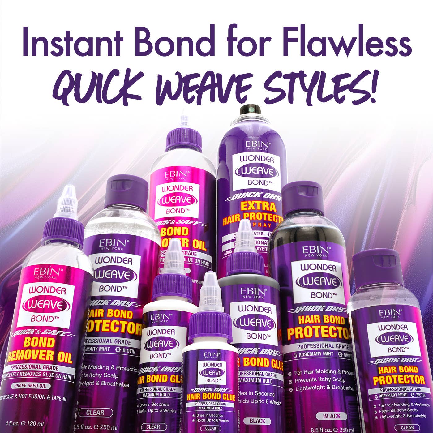 EBIN NEW YORK - Wonder Weave Bond Hair Bond Glue (Black): 1oz/30mL