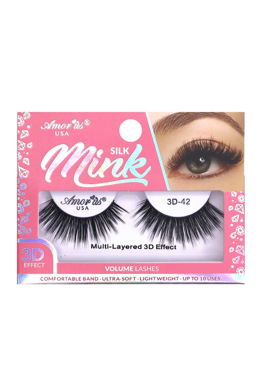 PINEAPPLE Beauty - AMORUS 3D-42 Silk Mink Volume Eyelashes - 12pc