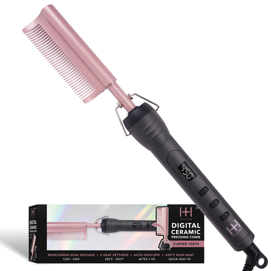 Annie International, Inc. - Hot & Hotter Digital Electrical Ceramic Pressing Comb Curved