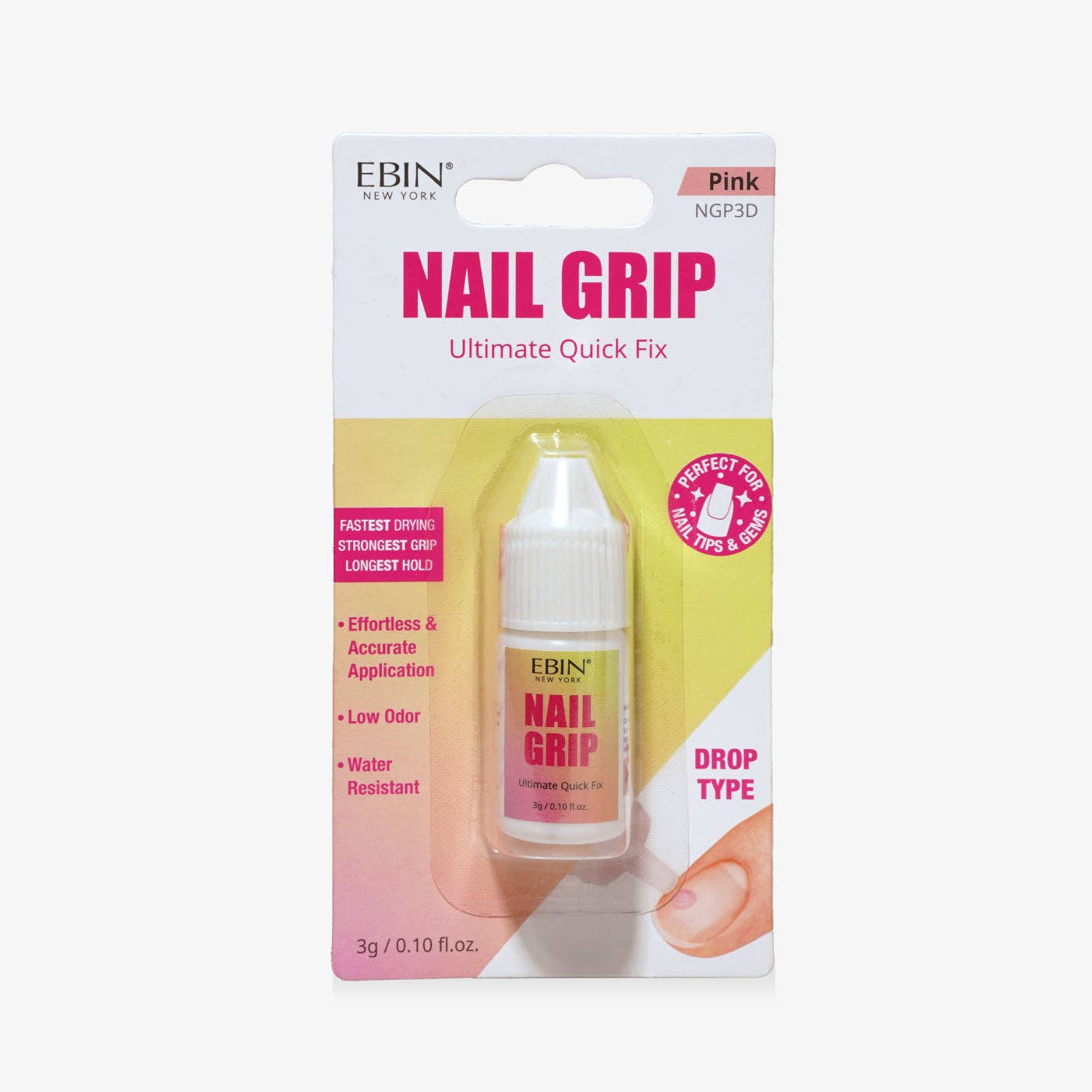 EBIN NEW YORK - Nail Grip: Clear♥Drop