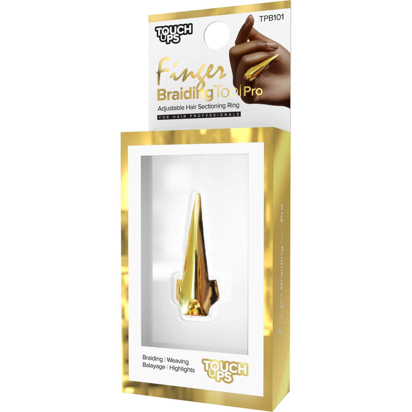 SM Beauty LLC - TouchUps - Finger Braiding Tool Pro: Gold / Single