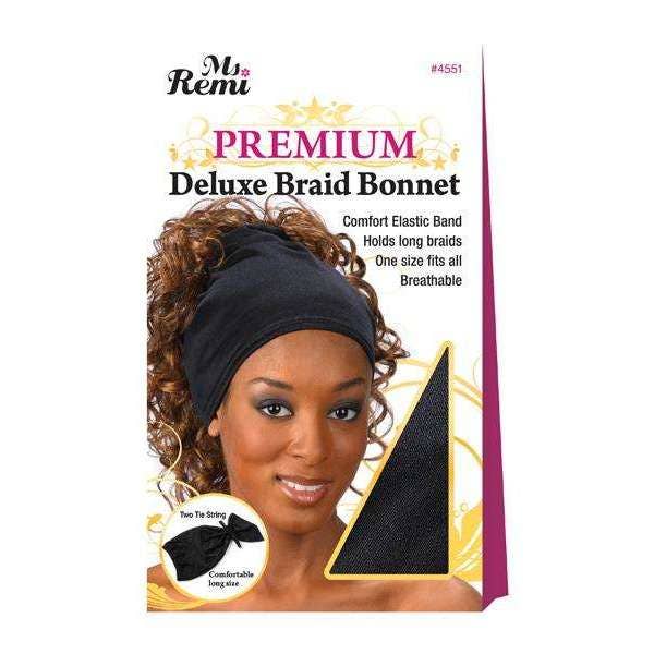 Annie - Ms. Remi Deluxe Braid Bonnet Black