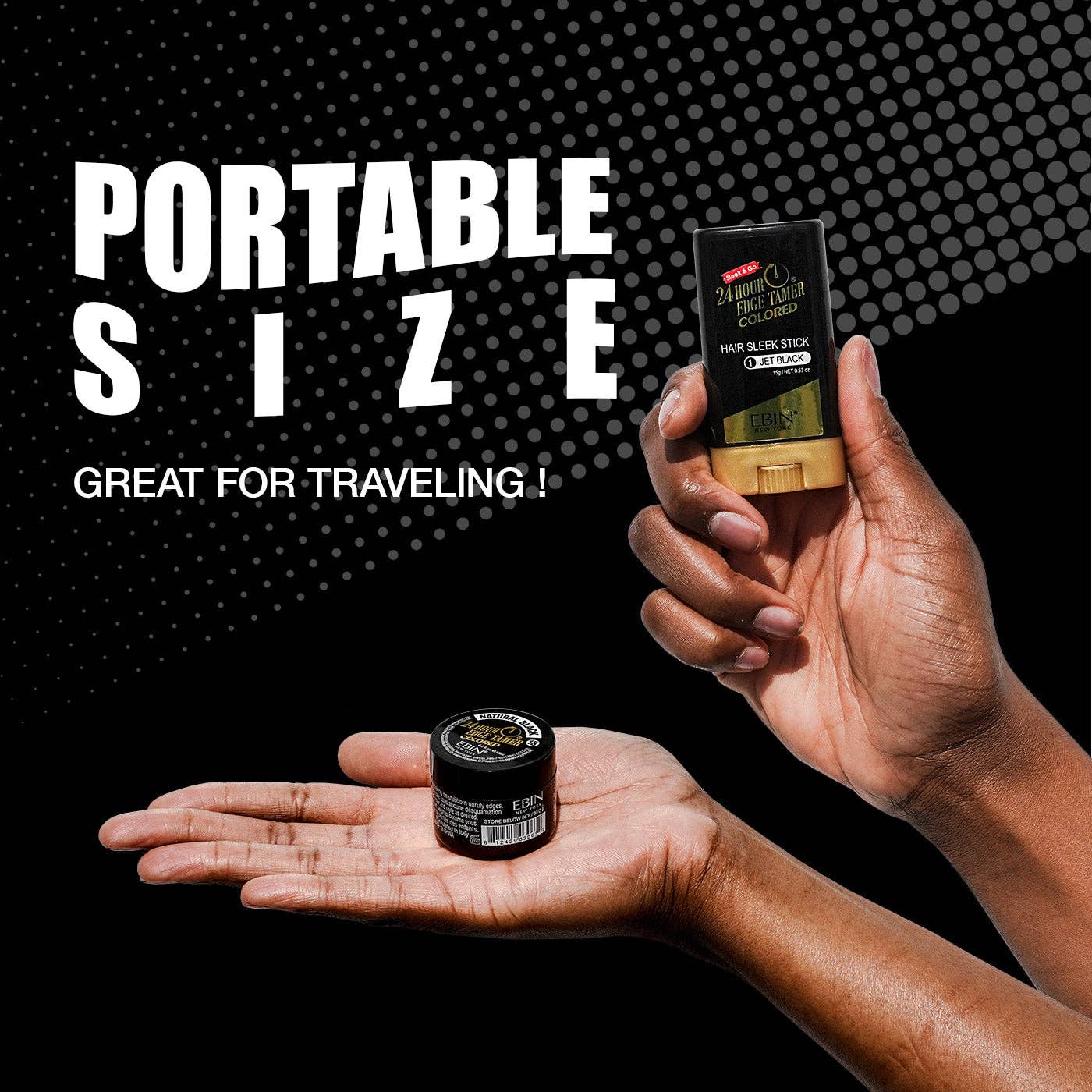EBIN NEW YORK - 24 Hour Colored Edge Tamer - Natural Black: 0.5oz