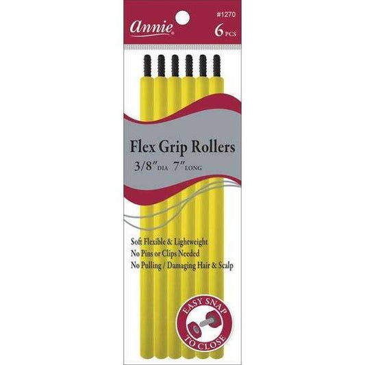 Annie - Annie Flex Grip Rollers 3/8In Dia 7In Long 6Ct Yellow