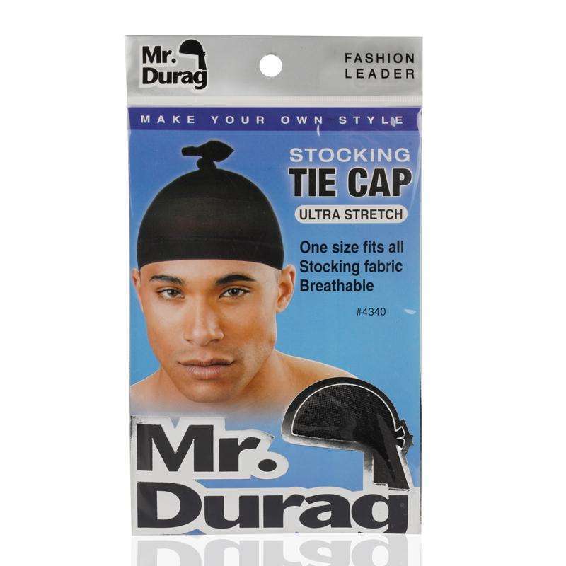 Mr. Durag Stocking Tie-Down Cap, 1 Count, Black