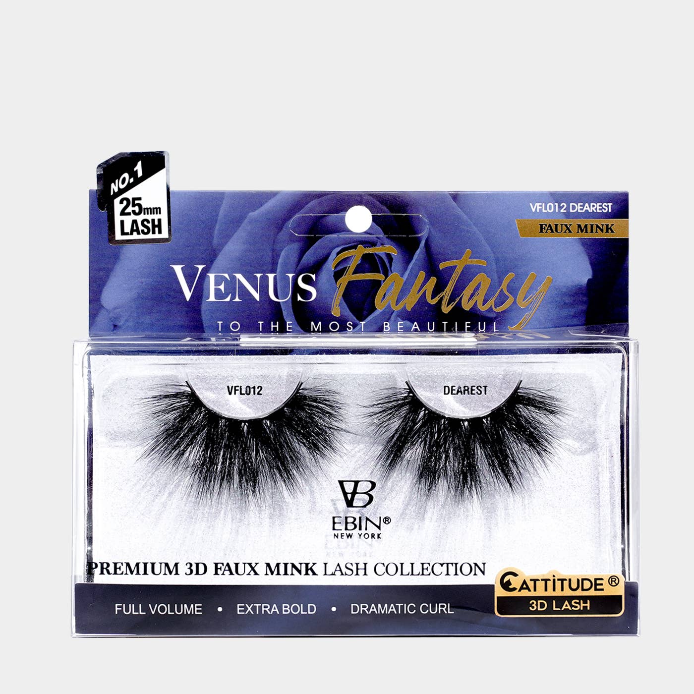 EBIN NEW YORK - Venus Fantasy 25mm Faux Mink 3D Lashes: Paradise