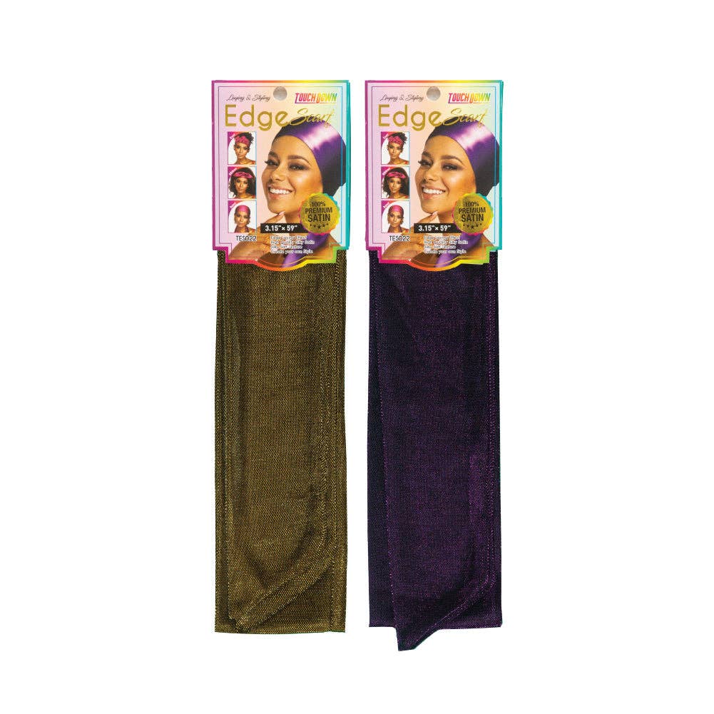 SM Beauty LLC - Edge Scarf | Printed Graphics (Assorted): TES129-130 Oriental Flower #1/ Flower #2 (12PCS)