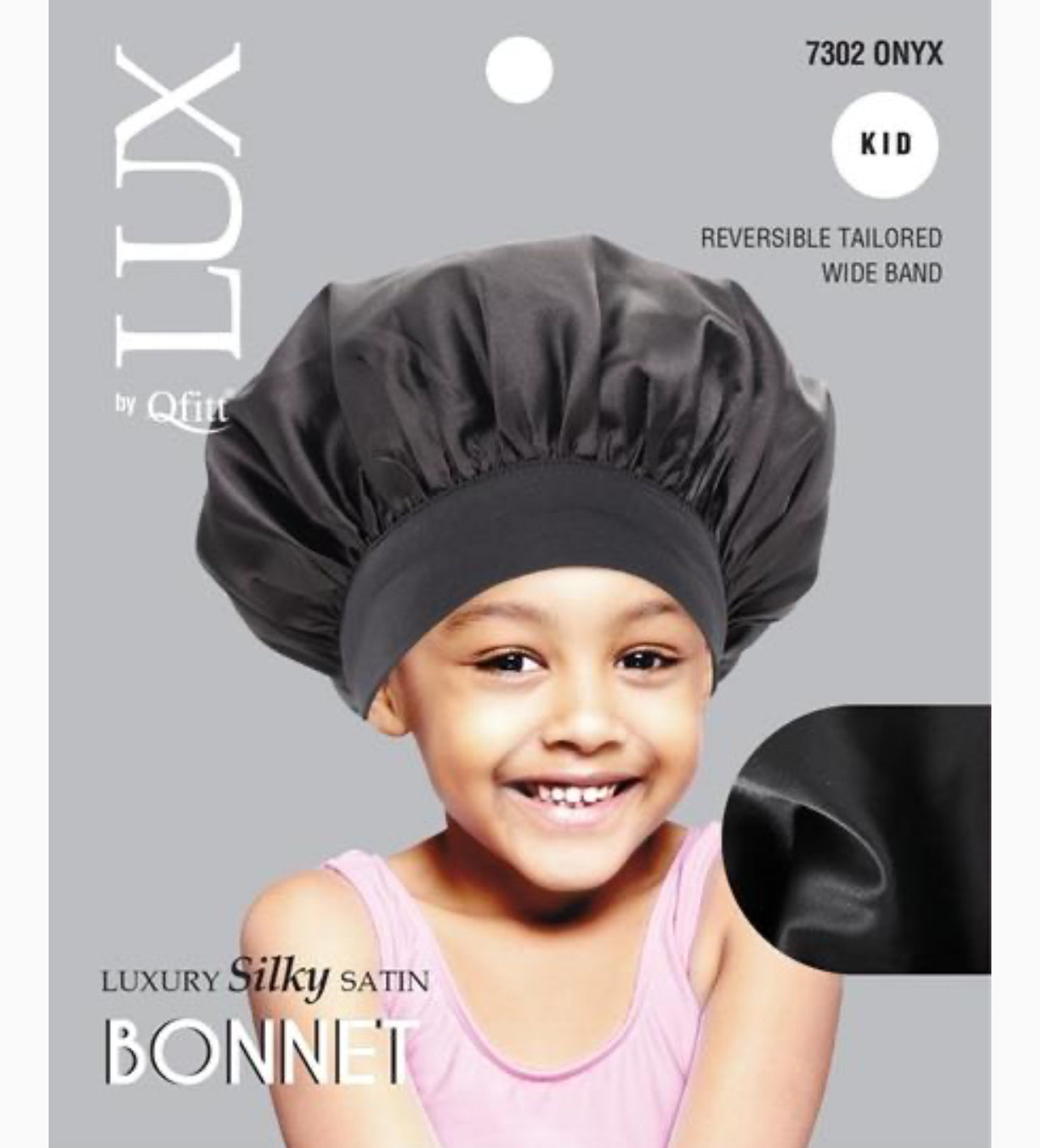 Qfitt-LUX - Luxury Silky Satin coated Shower Cap - Girls