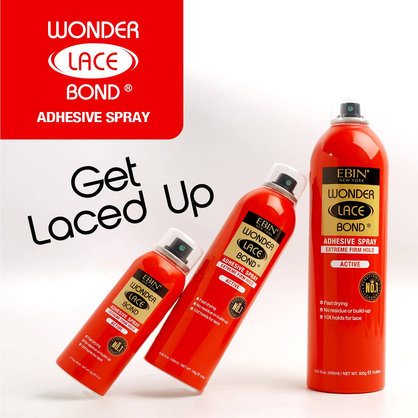 EBIN NEW YORK - Wonder Lace Bond Wig Adhesive Spray - Extreme Firm Hold: 30ml