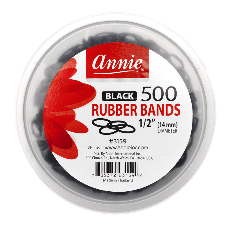 Annie - Annie Rubber Bands 500Ct Black