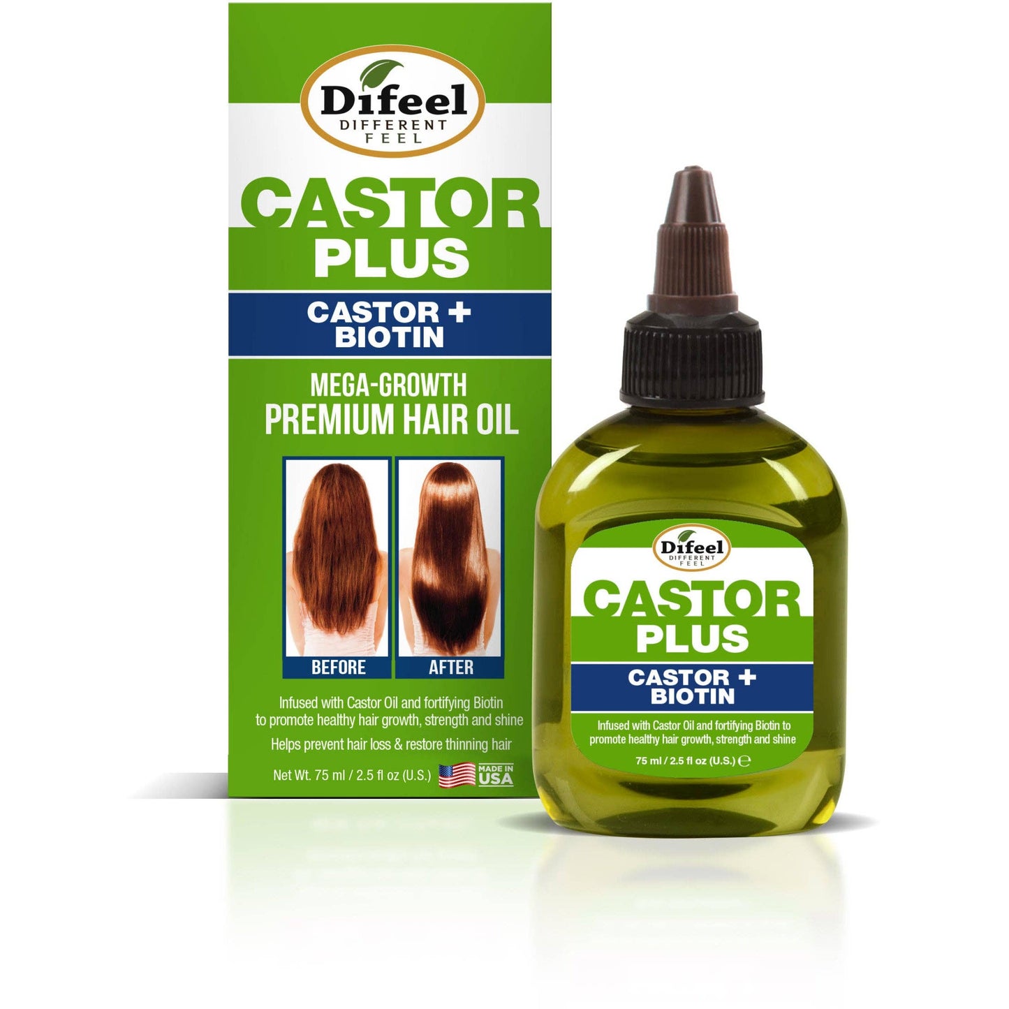 Difeel - Premium Castor Plus Biotin Mega -Growth Premium Hair Oil 2.5