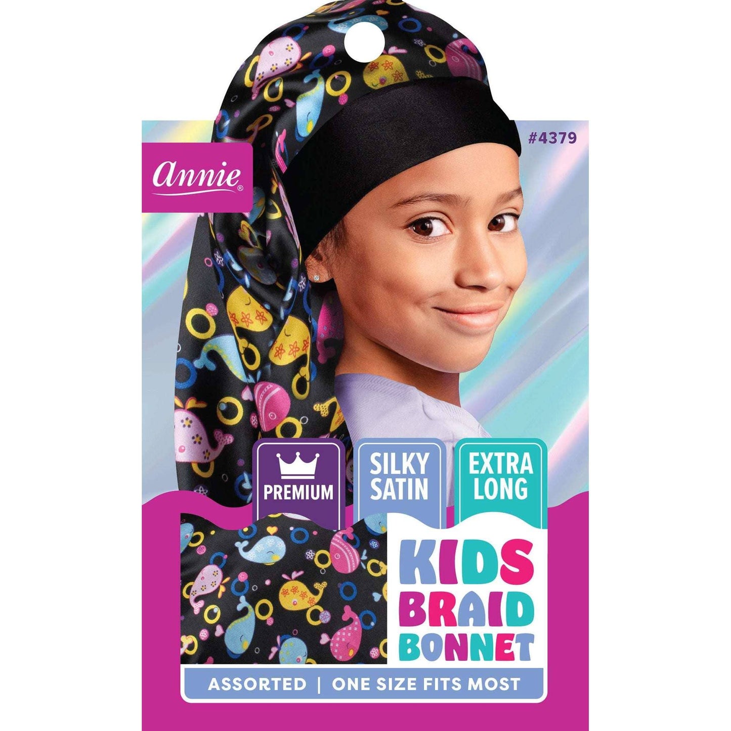 Annie Premium Kid's Silky Wide Edge Braid Bonnet Dual Layer