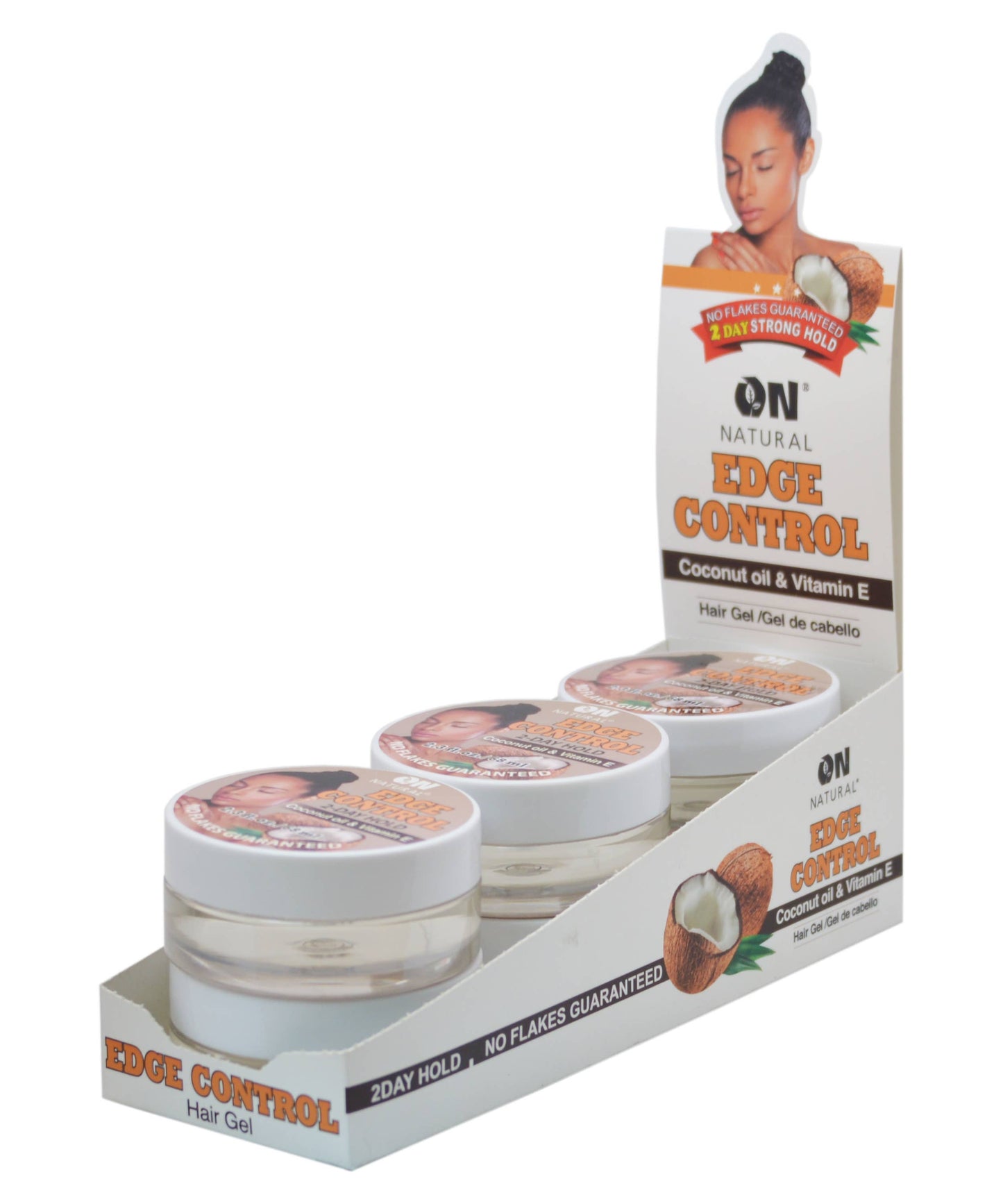 ON Natural USA - ON NATURAL - Edge Control Hair Gel [Coconut Oil & Vit E.]: 1oz