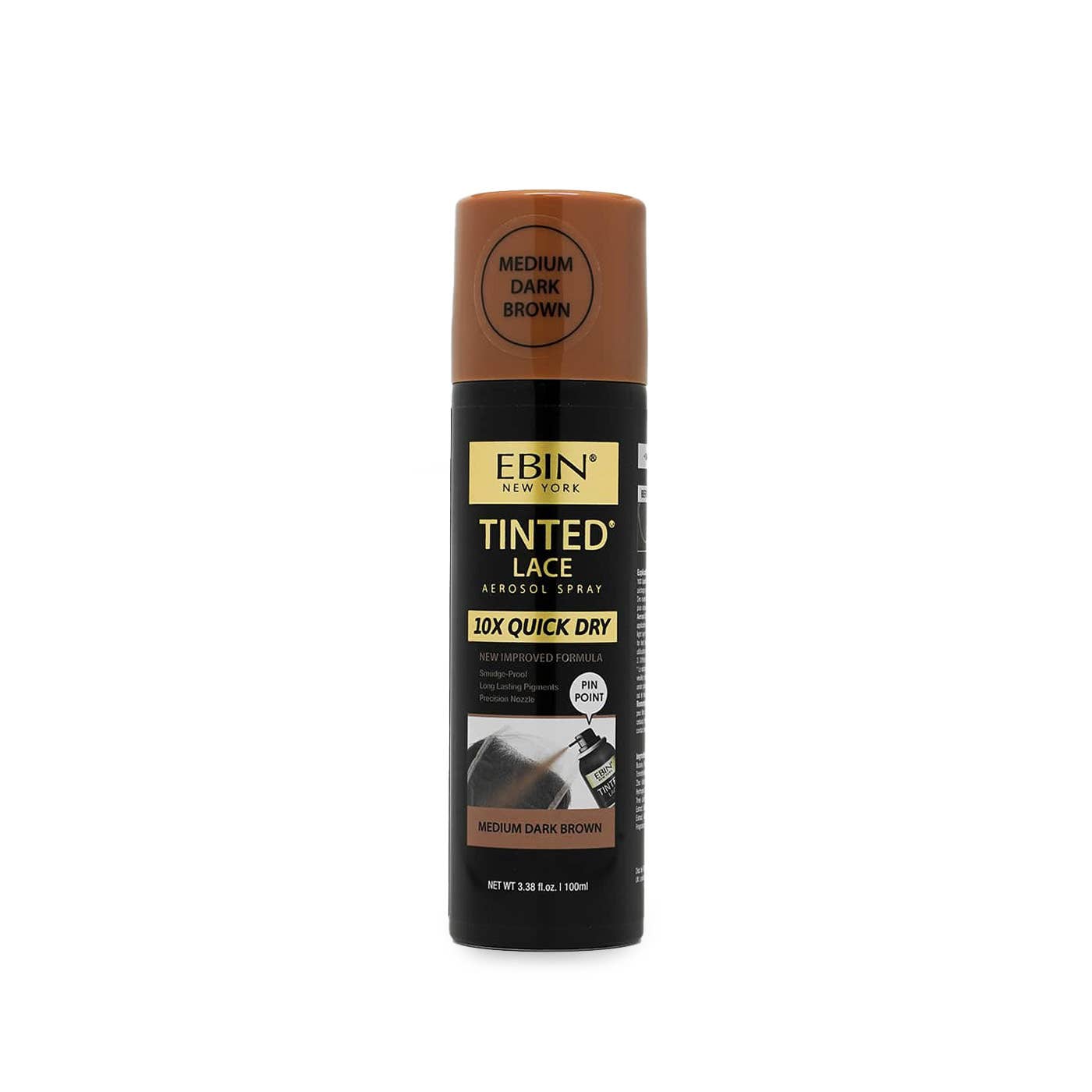 EBIN NEW YORK - 10X Quick Dry Tinted Lace Spray: Medium Dark Brown
