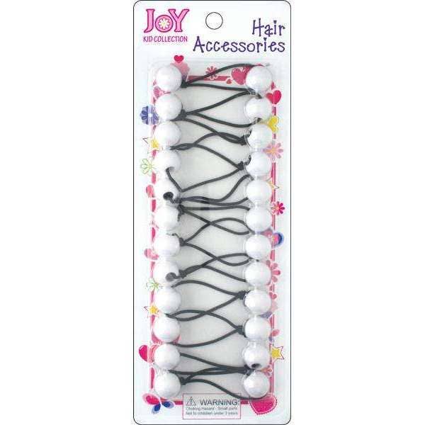 Annie International, Inc. - Joy Twin Beads Ponytailers 12Ct White