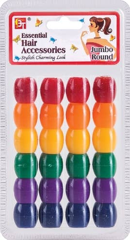 MI Hair Distribution - JUMBO ROUND BEADS (COLOR ASSORTED)