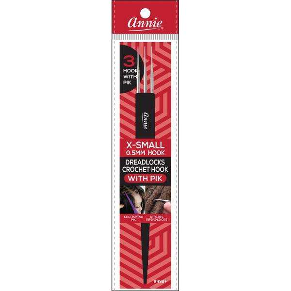 Annie International, Inc. - Annie Dreadlocks Crotchet Needle, 3-Hook (0.5mm) with Pik