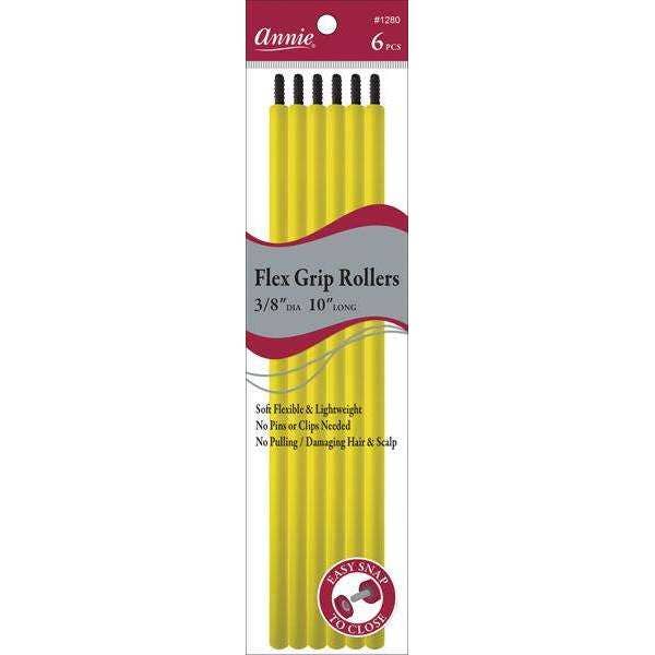 Annie - Annie Flex Grip Rollers 3/8In Dia 10In Long 6Ct Yellow