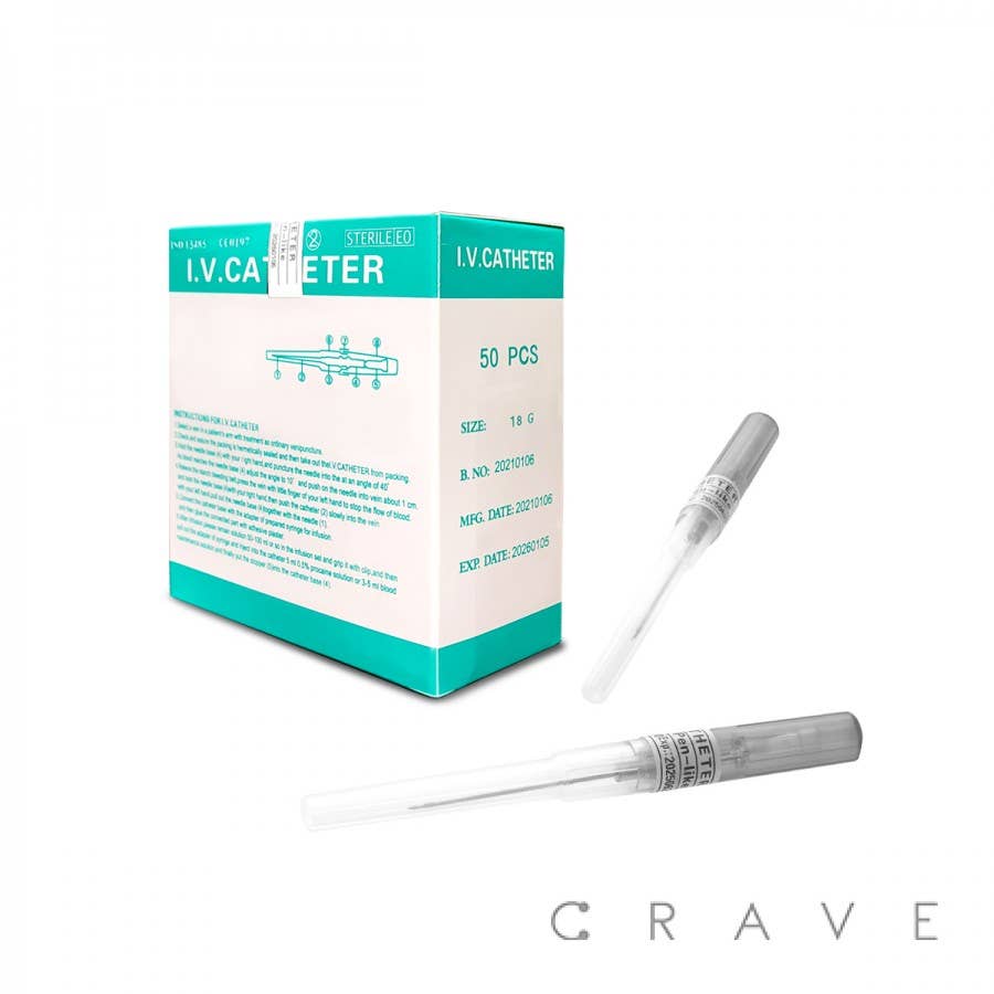 DISPOSABLE I.V.CATHETER CANNULA PIERCING NEEDLES: 18GA (1.0MM)