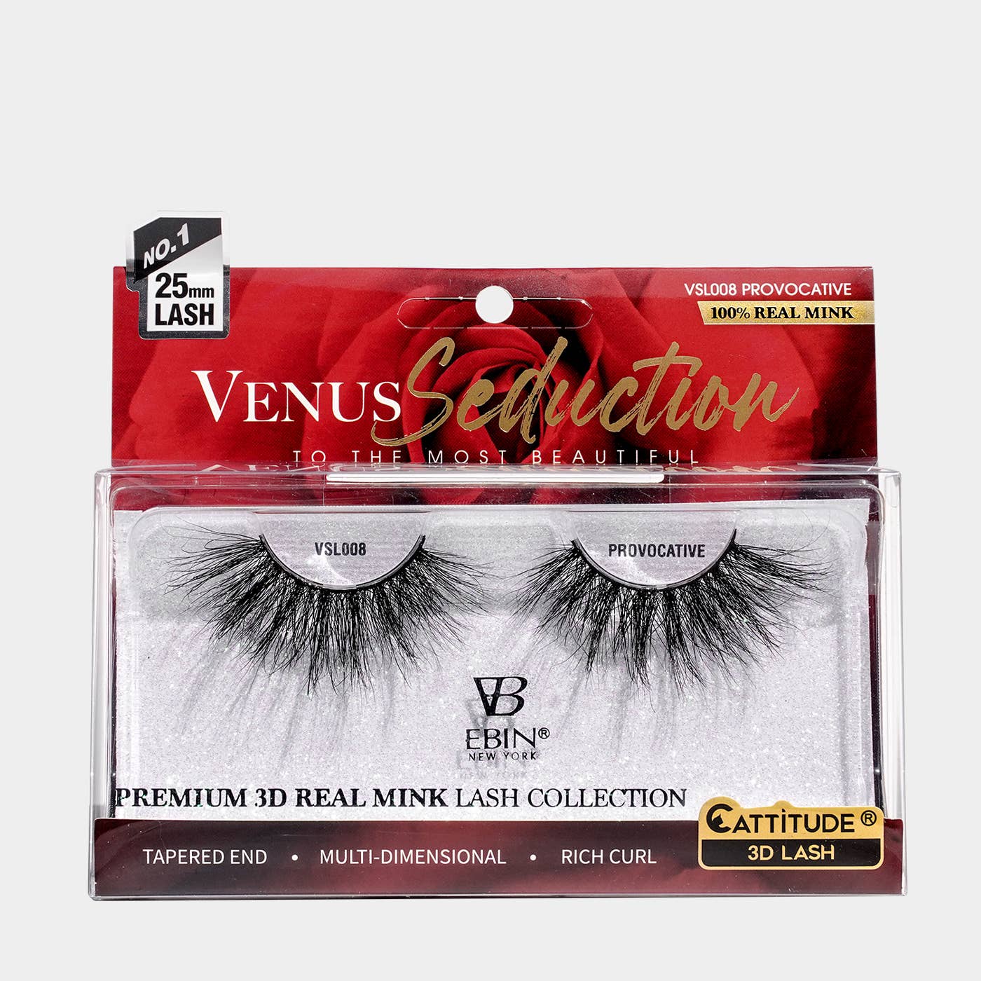 EBIN NEW YORK - Venus Seduction 25mm Real Mink 3D Lashes: Cherish