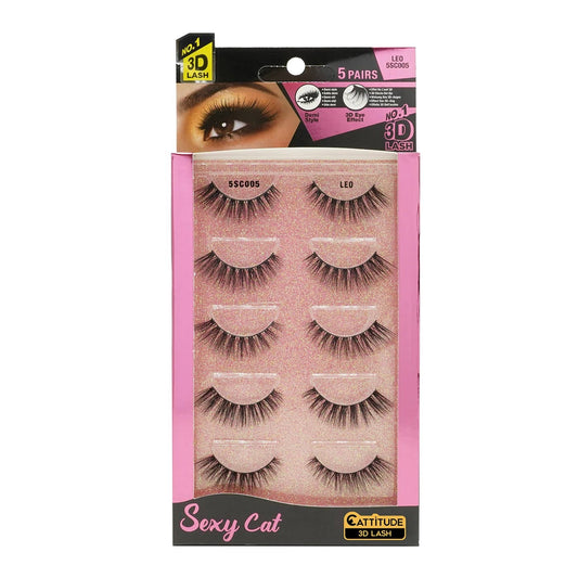 EBIN NEW YORK - [5 Pairs] Sexy Cat Lashes- Leo