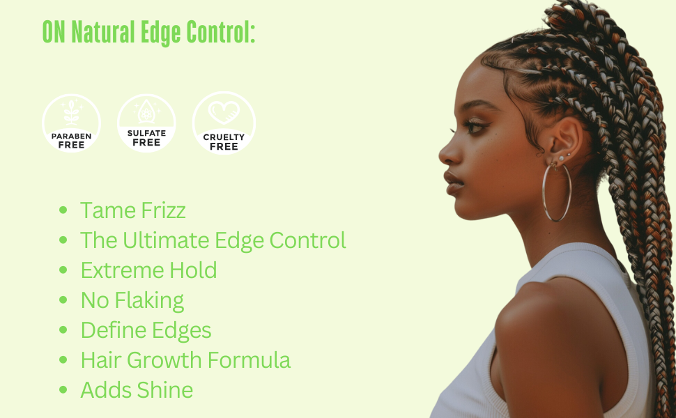 ON Natural USA - ON NATURAL - Edge Control  Extreme Hold [Peppermint & Tea]: 1oz