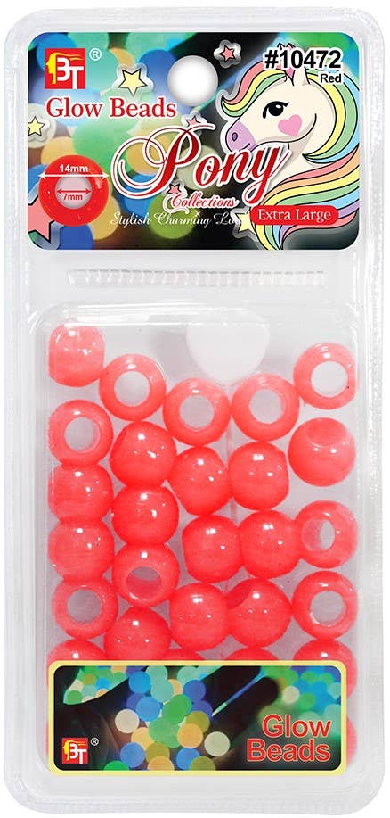 MI Hair Distribution - GLOW BEADS (RED)