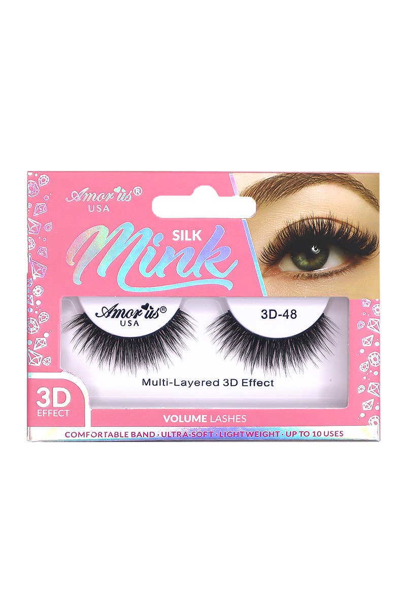PINEAPPLE Beauty - AMORUS 3D-48 Silk Mink Volume Eyelashes - 12pc