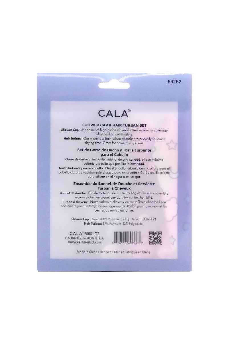 PINEAPPLE Beauty - CALA 69262 Star Moon 2pc Shower Cap & Hair Turban Set
