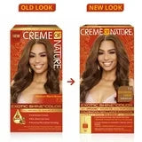 CREME OF NATURE - EXOTIC SHINE COLOR -MEDIUM WARM BROWN 7.3