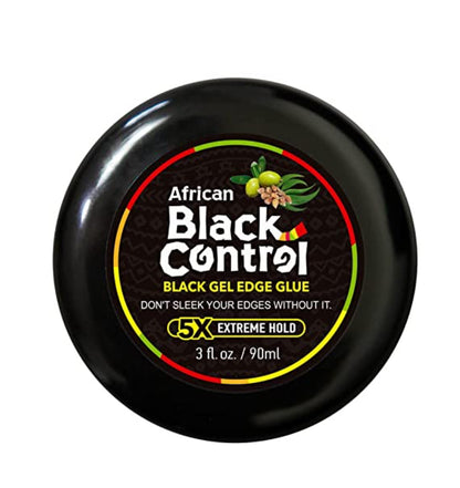 AFRICAN-BLACK CONTROL-BLACK GEL-EDGE GLUE