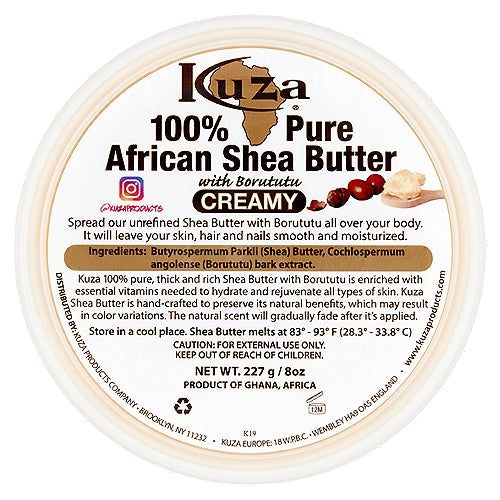 KUZA - 100% PURE AFRICAN SHEA BUTTER - CREAMY