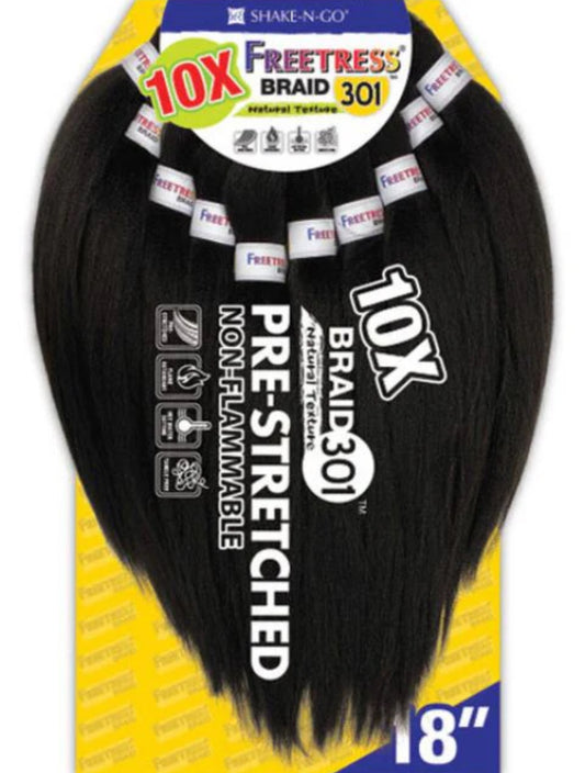 SHAKE-N-GO - FREETRESS BRAID - PRE-STRETCHED - 10X - 18''